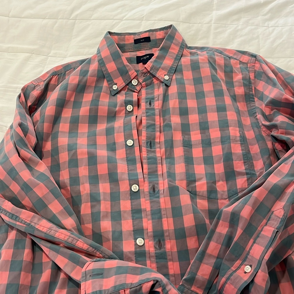 J Crew Button Down, Slim, Large